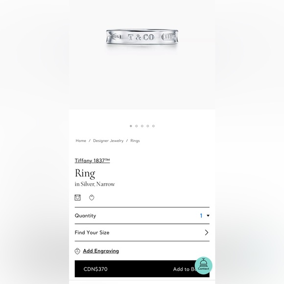 Authentic 1837 Tiffany ring. - Picture 2 of 6